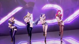 [MMD] Stellar - Marionette Ahri Akali Evelynn Kaisa the best Uncensored 3D Striptease Dance