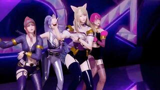 [MMD] Stellar - Marionette Ahri Akali Evelynn Kaisa the best Uncensored 3D Striptease Dance