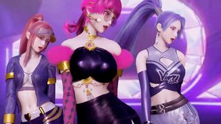 [MMD] Stellar - Marionette Ahri Akali Evelynn Kaisa the best Uncensored 3D Striptease Dance