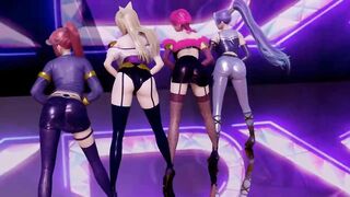 [MMD] Stellar - Marionette Ahri Akali Evelynn Kaisa the best Uncensored 3D Striptease Dance