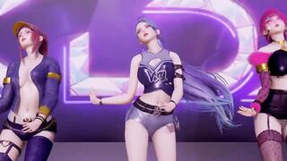 [MMD] Stellar - Marionette Ahri Akali Evelynn Kaisa the best Uncensored 3D Striptease Dance