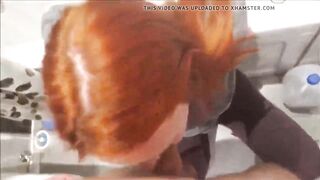 Amateur hot college redhead anal creampie