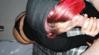 Pink Hair Slut Spun out on my Dick, Sucks the Soul out my Dick