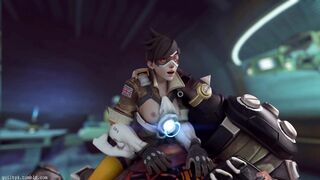 Overwatch - Tracer x Roadhog (Animated, Sound) [Guilty]