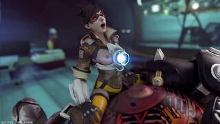 Overwatch - Tracer x Roadhog (Animated, Sound) [Guilty]