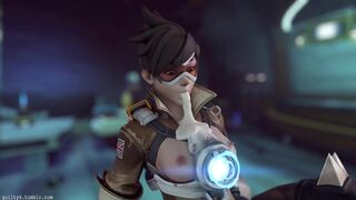 Overwatch - Tracer x Roadhog (Animated, Sound) [Guilty]