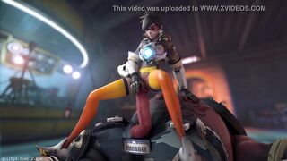 Overwatch - Tracer x Roadhog (Animated, Sound) [Guilty]