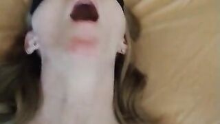 Wife is trying to be quiet when she cums