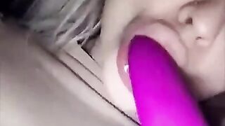 Hot Blonde Babe Masturbate inside the Car - Snapchat Step Mom