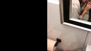 QUICK LATE NIGHT BLOWJOB IN BATHROOM WITH MY ROOMMATES GF