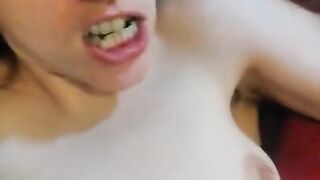 PinkMoonLust Thinks she can SQUIRT GLITTER in her Mind! she Tastes her own Pussy Cum & Pours on Neck