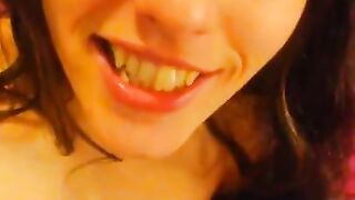 PinkMoonLust Thinks she can SQUIRT GLITTER in her Mind! she Tastes her own Pussy Cum & Pours on Neck