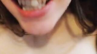 PinkMoonLust Thinks she can SQUIRT GLITTER in her Mind! she Tastes her own Pussy Cum & Pours on Neck