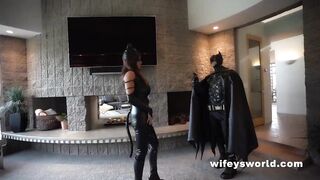 Wifey's Halloween Blowjob and Super Hero Sized Cum Swallow