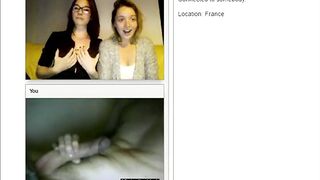 Girls Reacting to Big Cock on Webcam