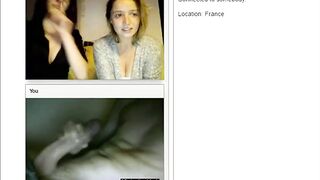 Girls Reacting to Big Cock on Webcam