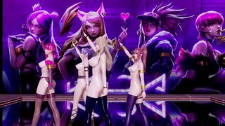 [MMD] BLACKPINK - Kil this Love Strip Vers. Ahri Akali Evelynn Kaisa 3D Erotic Dance