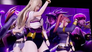 [MMD] BLACKPINK - Kil this Love Strip Vers. Ahri Akali Evelynn Kaisa 3D Erotic Dance