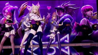 [MMD] BLACKPINK - Kil this Love Strip Vers. Ahri Akali Evelynn Kaisa 3D Erotic Dance