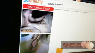 Watching Wife Fuck 22 Year old Stranger on Omegle asking for his Cum