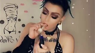 A Cumslut Creative- Roxie Lovesick: Smoking Hot Tweaker Bitch with Dreadlocks