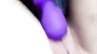 Snapchat Pussy Hot German Babe Playing Pussy with Purple Vibrator