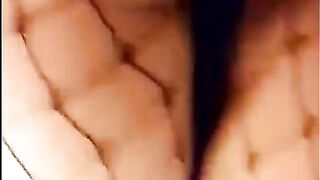 Snapchat Live Cam Horny Latina Babe Seducing and Gets Tits Fucking