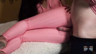 Edging his Cock on my Hot new Tights