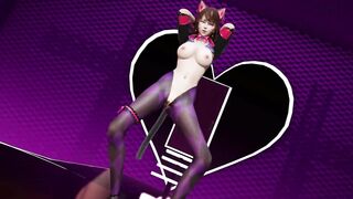 [MMD] Overwatch Dva Black Cat 3D Erotic Hot Dance