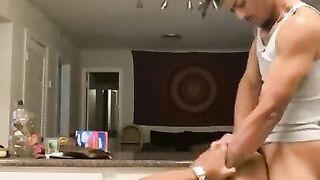 Getting Fucked in the Kitchen by Muscular Boyfriend