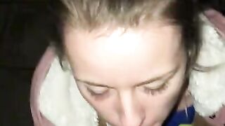 Sex with a Neighbor in the Park and a Blowjob with the Cumshot in her Mouth Full of Sperm