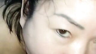 My asian friend again sucking cock, she know how to do it 5