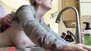 Busty Cheating Wife Banged On Kitchen Counter