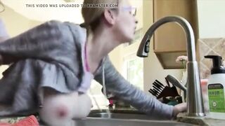 Busty Cheating Wife Banged On Kitchen Counter