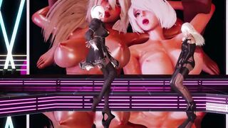 [MMD] LAYSHA - Chocolate Cream Strip Vers. 2B A2 NierAutomata 3D Erotic Dance