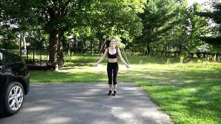 Piper Blush Jump Rope Test no Bra