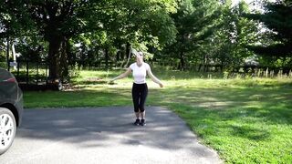 Piper Blush Jump Rope Test no Bra