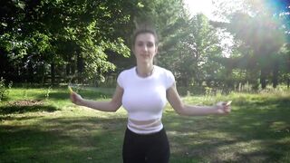 Piper Blush Jump Rope Test no Bra