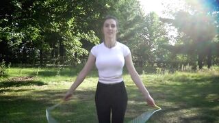 Piper Blush Jump Rope Test no Bra