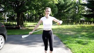 Piper Blush Jump Rope Test no Bra