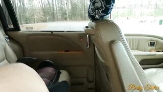 Soccer mom fucked in her van at a public park