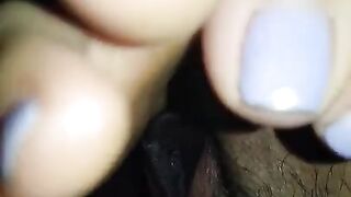 Latina Babysitters first Foot Job! almost got Caught!!