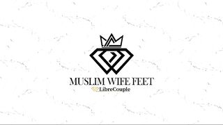 Moroccan Wife Give the best Footjob to Fetish Husband Arabic Feet.