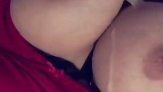 Wife tits cumshot