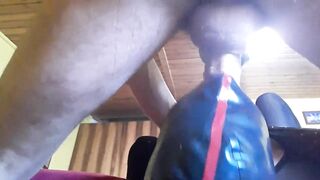 Laura on Heels amateur 2021. Sloppy blowjob hooded masked