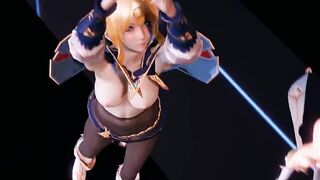 [MMD] Genshin Impact Jean Keqing McGeo Barbara Hot Strip Dance 4K UHD 60FPS