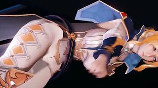 [MMD] Genshin Impact Jean Keqing McGeo Barbara Hot Strip Dance 4K UHD 60FPS