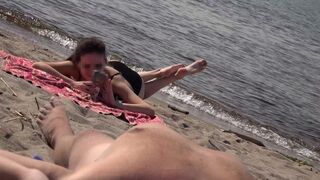 DICK FLASH ON BEACH little Dick Public Flashing