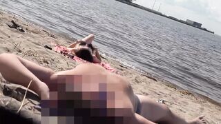 DICK FLASH ON BEACH little Dick Public Flashing