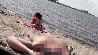 DICK FLASH ON BEACH little Dick Public Flashing